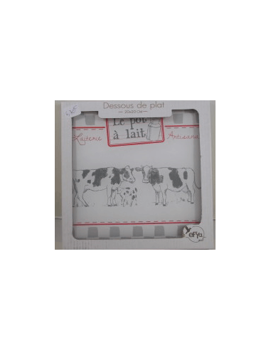 Dessous de Plat "Vache" en Verre trempé