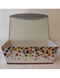 Coffret carton fermeture aimantée bulles/violet 2