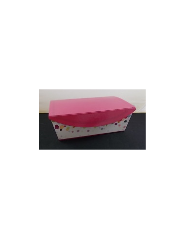 Coffret carton fermeture aimantée bulles/violet PM