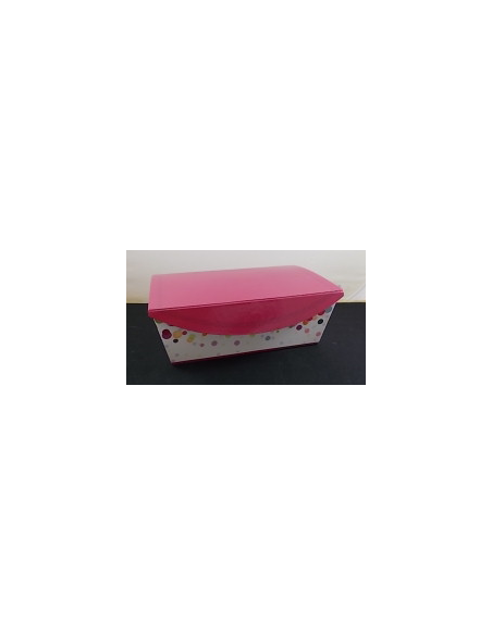 Coffret carton fermeture aimantée bulles/violet PM