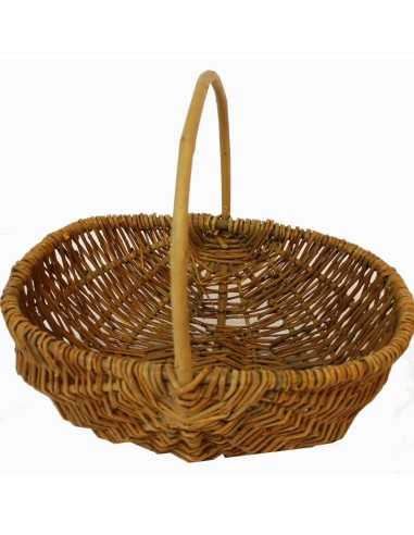 Panier moyen en osier avec anse