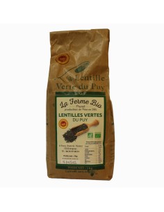 Lentilles vertes du Velay Bio 1kg