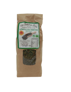 Lentilles vertes du Velay Bio 500gr