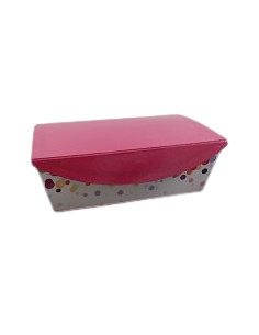 Coffret carton fermeture aimantée bulles/violet PM