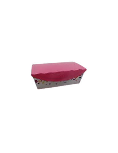 Coffret carton fermeture aimantée bulles/violet PM