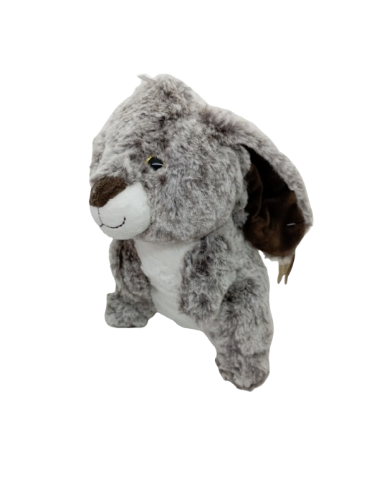 Lapin Assis aux Yeux Paillettés 25cm