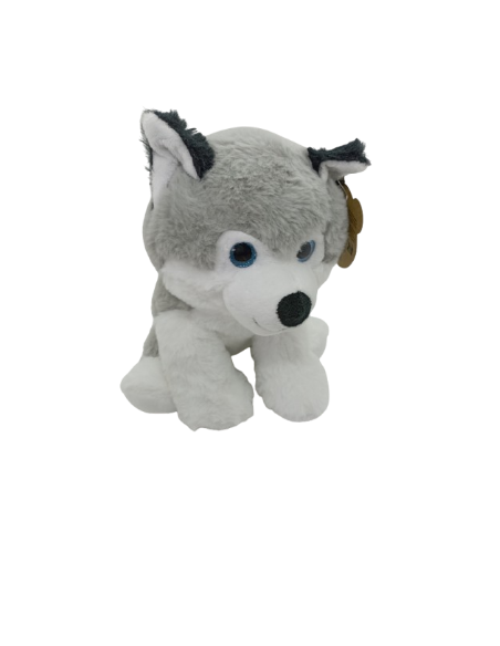 Chien Husky Yeux Paillettés 23 CM