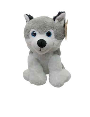 Chien Husky Yeux Paillettés 23 CM