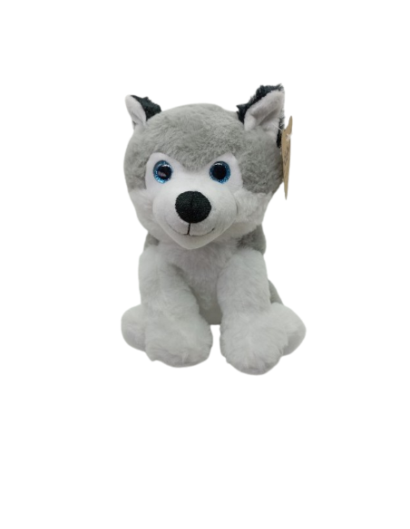Chien Husky Yeux Paillettés 23 CM