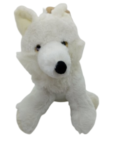 Loup Blanc Yeux Paillettés 24cm 2