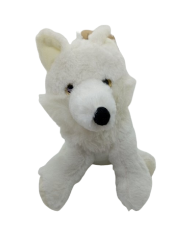 Loup Blanc Yeux Paillettés 24cm