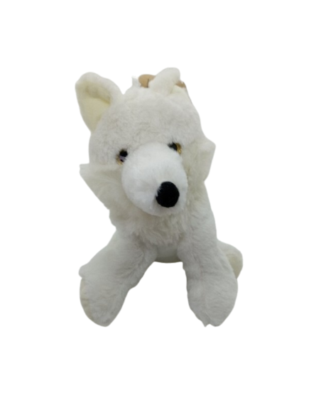 Loup Blanc Yeux Paillettés 24cm