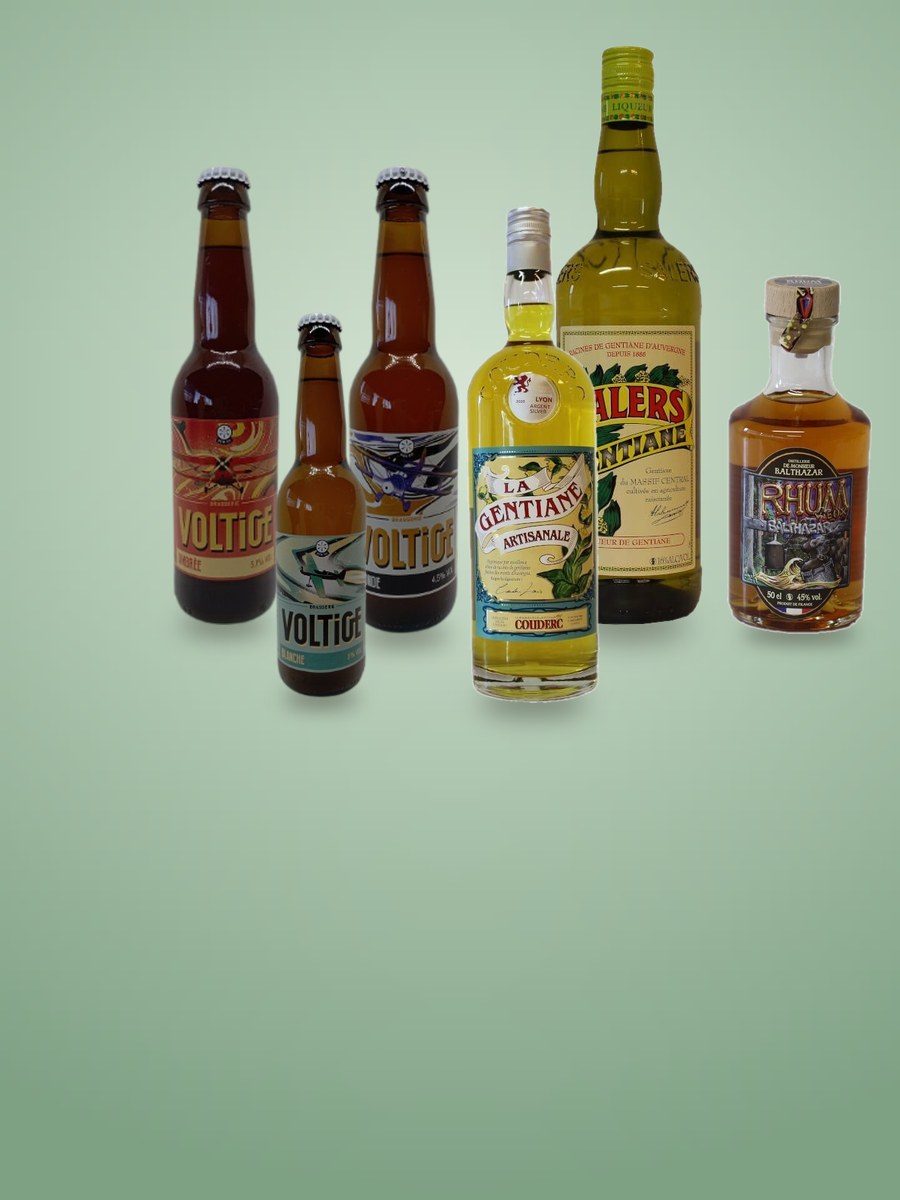 Bières Voltige, gentianes et spiritueux