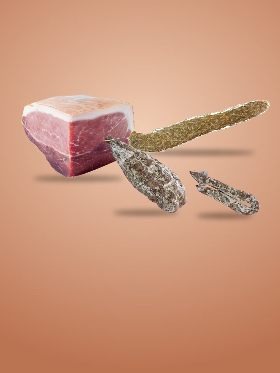 Jambon sec, saucisson sec et saucisse sèche
